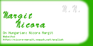 margit nicora business card